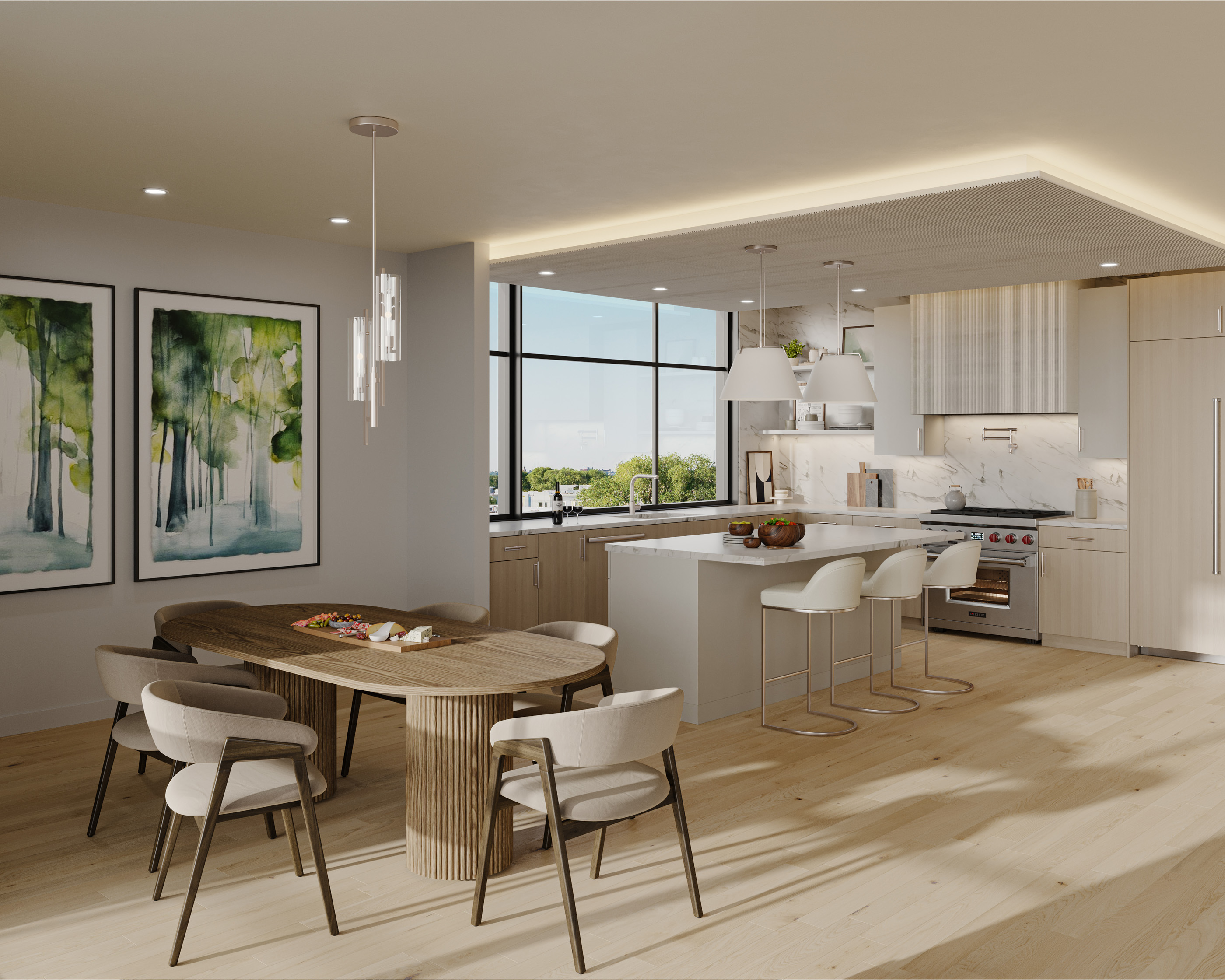 View 24 Bldg B Unit 1 Kitchen and Dining D07